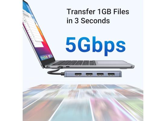 UGREEN USB C to USB A Hub with 4 USB 3.0 for Laptop, MacBook, iPad Pro, Chromebook, Dell XPS, Galaxy S23 (CM219-70336)