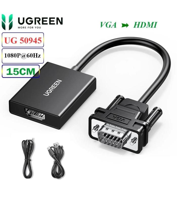 UGREEN CM513 Convertor VGA (Male) To HDMI (Female)