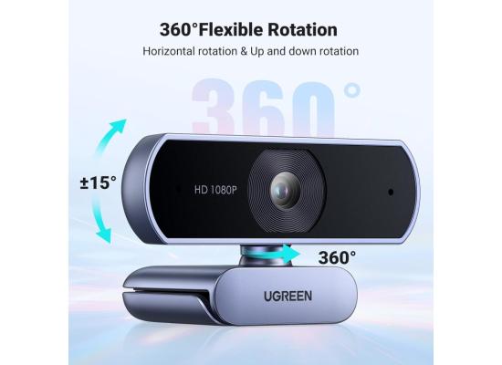 UGREEN CM678 15728 USB HD WEBCAM 1080P WITH MIC 2M CABLE For Mac,Windows and Android