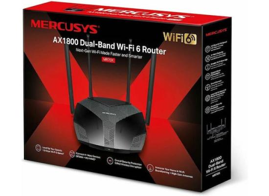 Mercusys MR70X AX1800 Dual Band WiFi-6 Gigabit Router