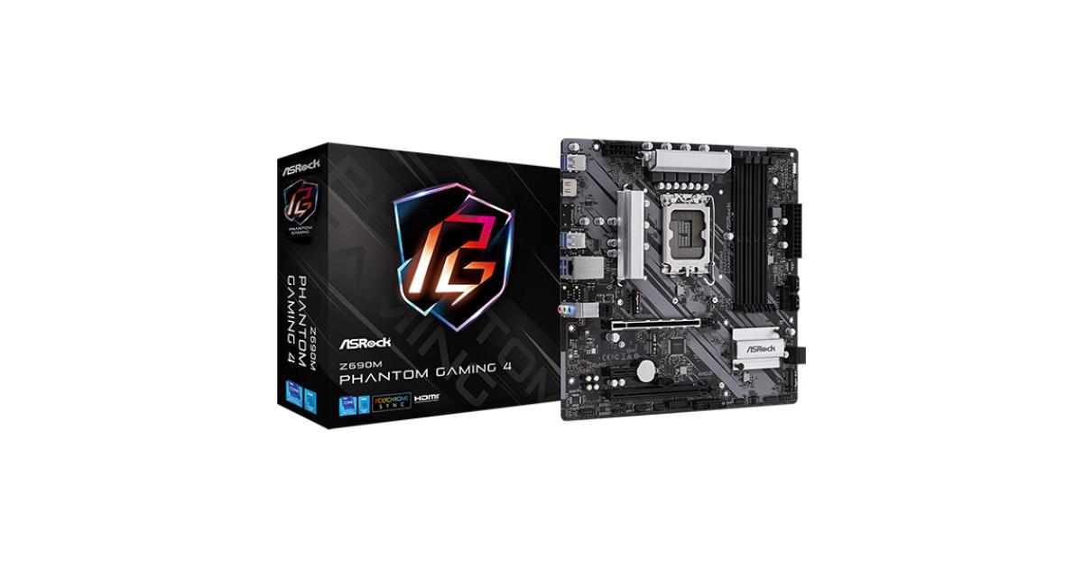 Asrock Z690M-PHANTOM GAMING Motherboard Green Dara Stars for Computers