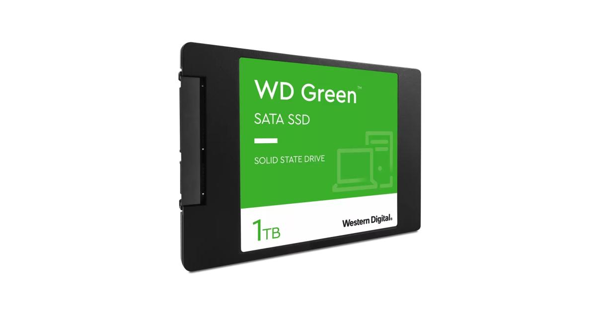 Western Digital SSD 1TB Green SATA III Green Dara Stars for Computers
