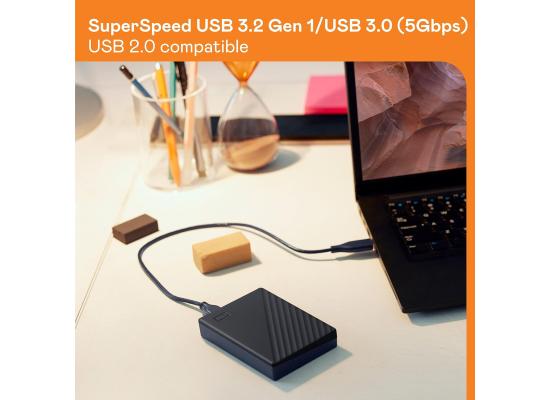 WD 2TB My Passport Portable External Hard Drive Black | Password Protection